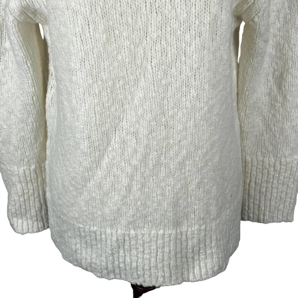 VINCE WOOL BLEND NUBBY TURTLENECK SWEATER IN CREAM NWT WOMEN'S SIZE XS - Picture 4 of 16